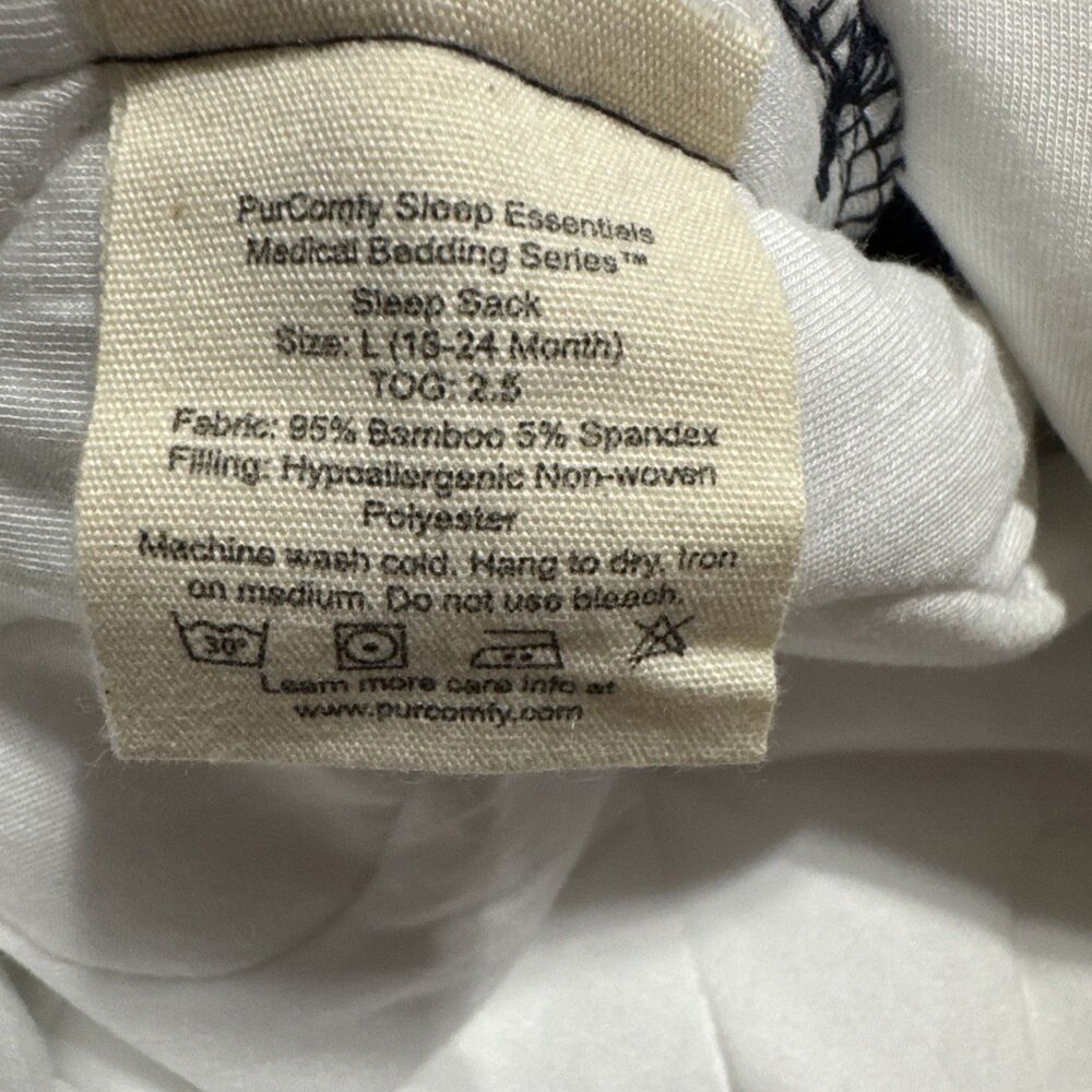 PurComfy Supersoft Bamboo Viscose Sleep Sack, 2.5 TOG 15-24 Mths. Navy NWT - Picture 8 of 8